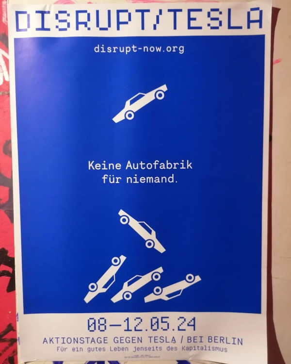 Disrupt Tesla - Aktionstage gegen Tesla