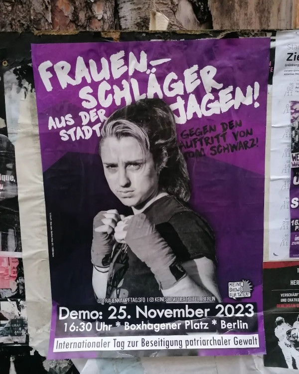 Frauenschläger aus der Stadt jagen!