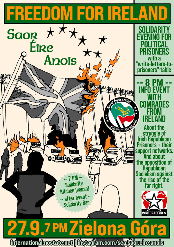 Freedom for Ireland solidarity evening