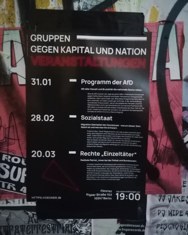 Gruppen gegen Kapital und Nation Veranstaltungen