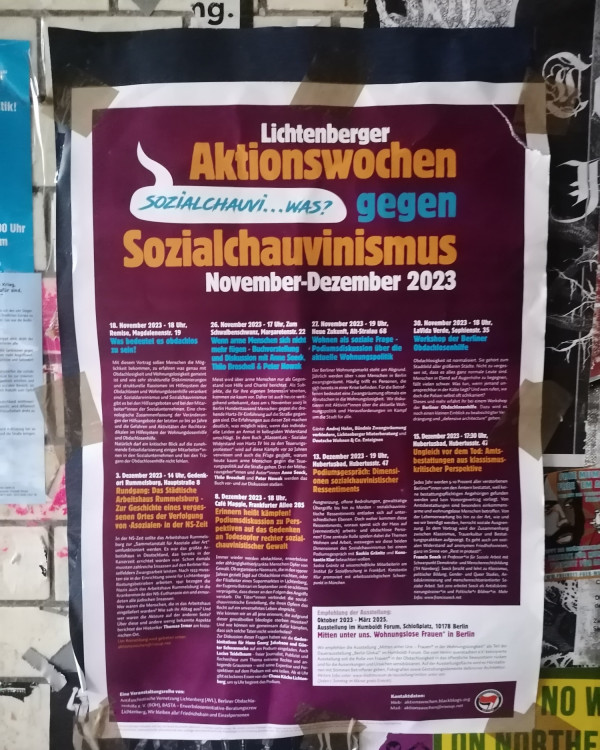 Lichtenberger Aktionswochen gegen Sozialchauvinismus