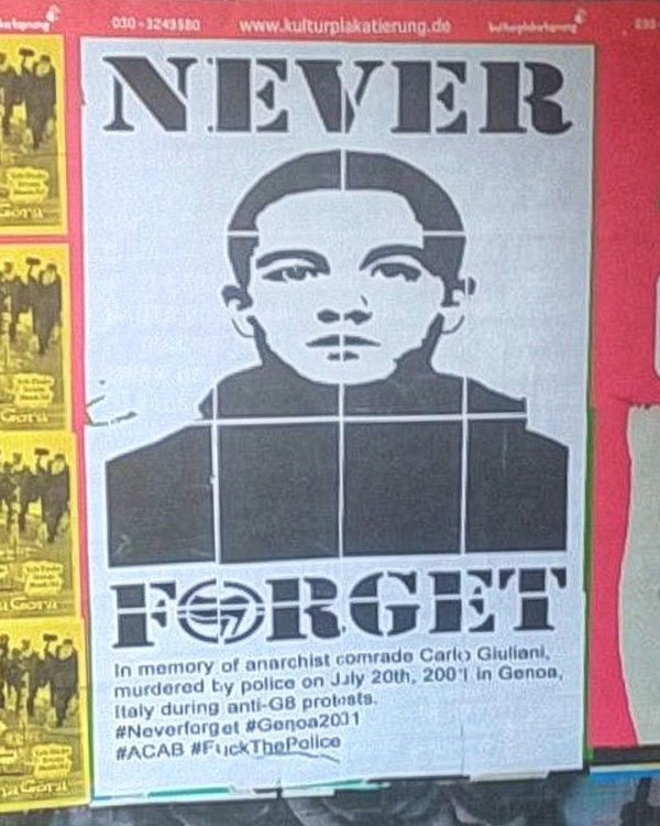 Never forget Carlo Giuliani