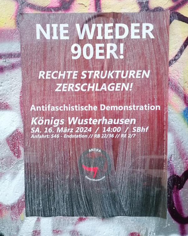Nie wieder 90er! Rechte Strukturen zerschlagen!