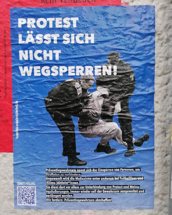Protest lässt sich nicht wegsperren!