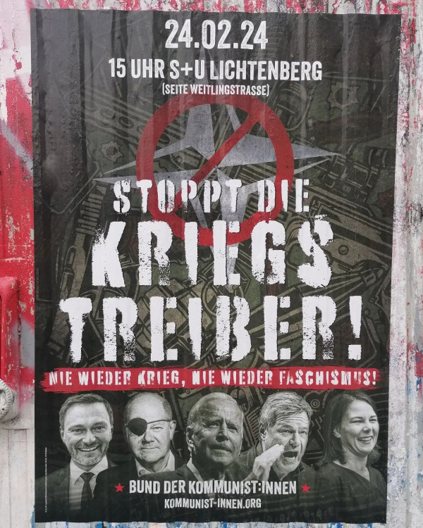 Stoppt die Kriegstreiber! Nie wieder Krieg, nie wieder Faschismus!