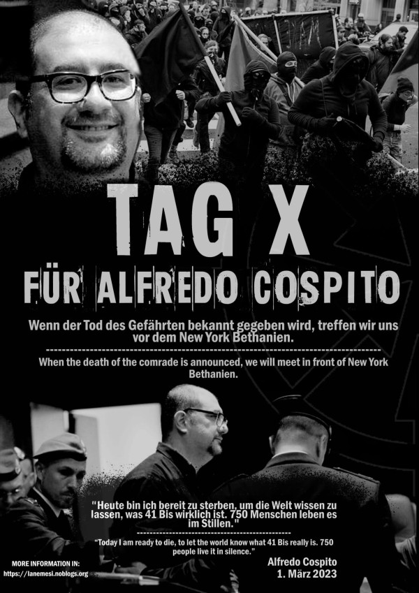 Tag X für Alfredo Cospito